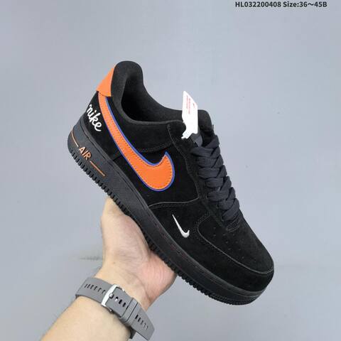 Nike Air Force 1 Low Black Orange Blue White EU 36-45 Sneaker - Unisex BS-60872