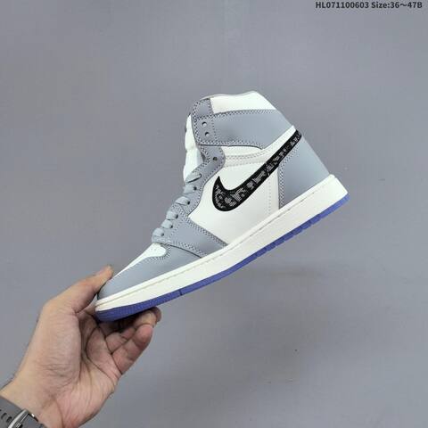 Jordan Air Jordan 1 High Dior White Grey EU 36-47 Basketball - Unisex (BS-65815)
