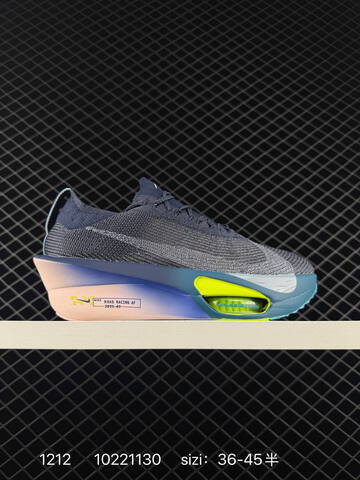 Nike Air Zoom Alphafly Next 3 Navy Gray With Blue Neon Yellow And Pink Accents 36-45 Running - Unisex (BS-73743)