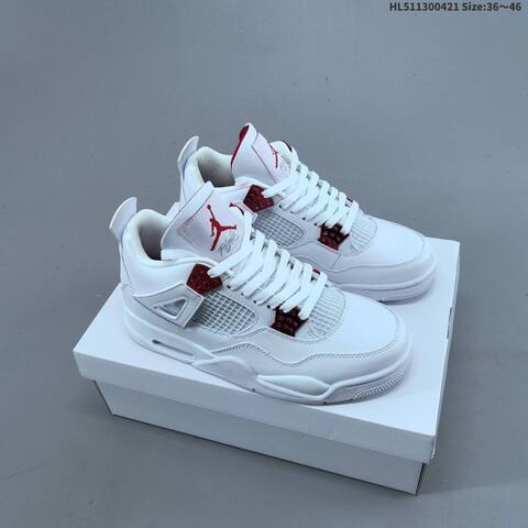 Jordan Air Jordan 4 Retro White Red EU 36-46 Basketball - Unisex (BS-66105)