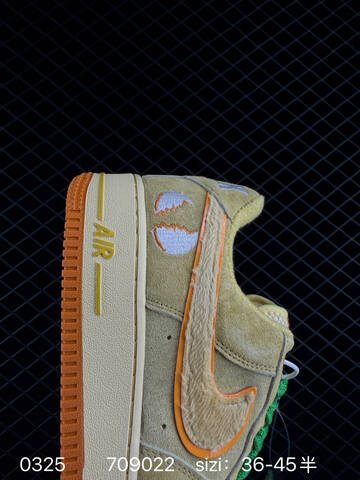 Nike Air Force 1 Low Beige Orange Green Cream EU 36-45 Lifestyle - Unisex (BS-72448)