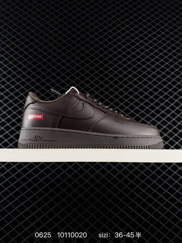 Nike Air Force 1 07 Low Supreme Dark Brown Red White EU 36-45 Sneaker - Unisex (BS-70592)