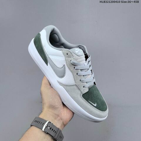 Nike SB Force 58 White Grey Dark Green EU 36-45 Skate Shoe - Unisex BS-60839