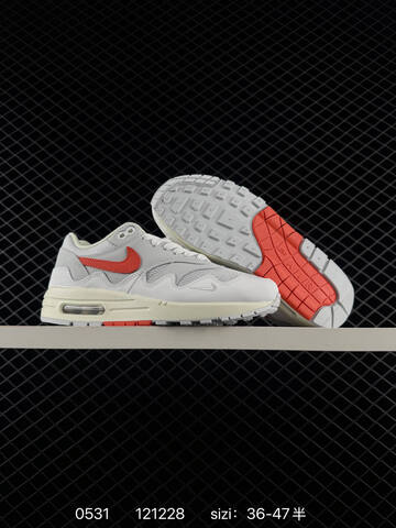 Nike Air Max 1 White Grey Cream Orange EU 36-47 Lifestyle - Unisex BS-71067
