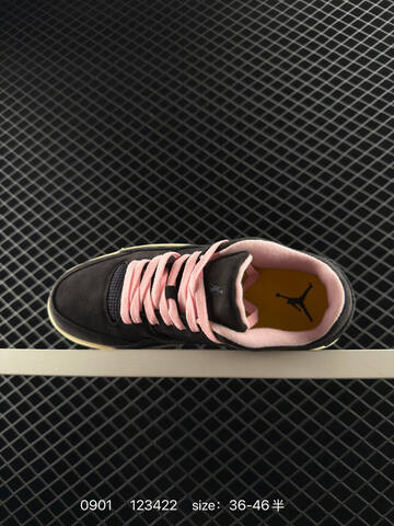 Jordan Air Jordan 4 Retro Flight Court Black Pink Cream EU 36-46 Basketball Shoe - Unisex (BS-80789)