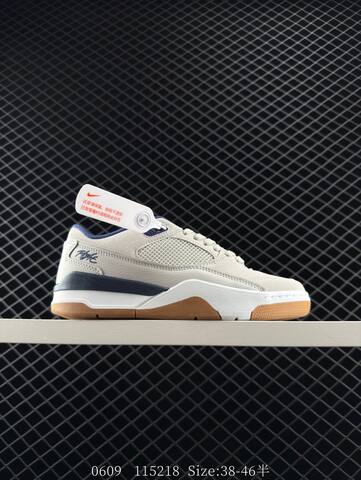 Jordan Air Jordan 4 Retro Light Grey Navy White Gum Brown EU 38-46 Basketball Shoe - Unisex (BS-81234)