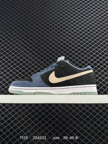 Nike Dunk Low SB Black Blue Cream Green 36-45 Skate - Unisex (BS-74007)