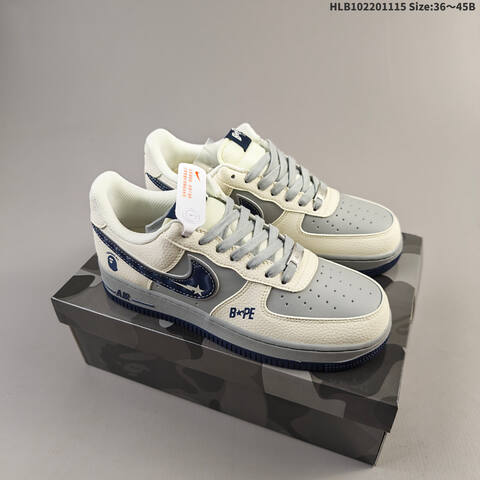 Nike Air Force 1 07 Low Off White Grey Black EU 36-45 Sneaker - Unisex (BS-63681)