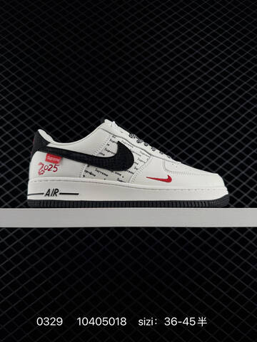 Nike Air Force 1 07 White Black Red EU 36-45 Skate - Unisex (BS-72380)