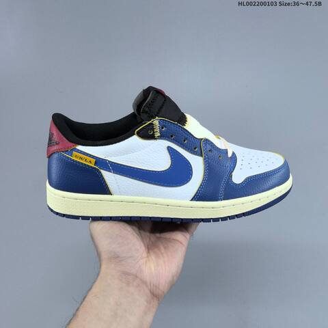 Jordan Air Jordan 1 Low x Union LA White Blue Yellow Black EU 36-47 5 Lifestyle - Unisex (BS-67135)