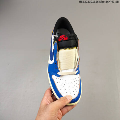 Jordan Air Jordan 1 Low White Blue Red Black Cream 36 47 5 Casual - Unisex (BS-63620)