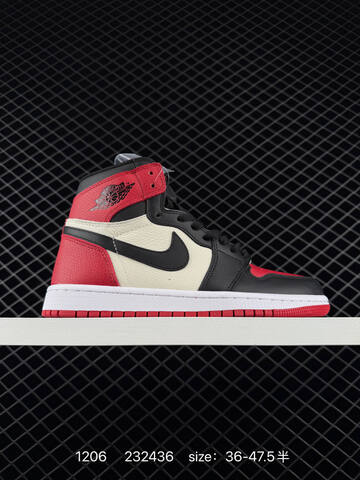 Jordan Air Jordan 1 Retro 555088 Black Red Sail White EU 36-47 5 Basketball Shoe - Unisex (BS-80101)