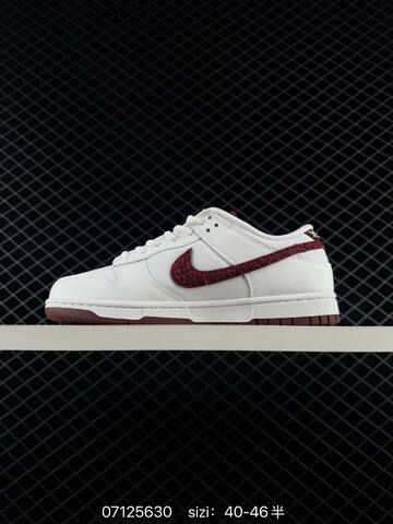 Nike Dunk Low White Burgundy EU 40-46 Skate - Men's (BS-70283)