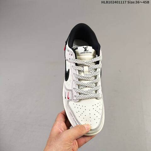 Jordan Air Jordan 1 Low White Grey Black With Green Accents EU 36-45 Casual - Unisex (BS-63572)