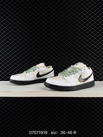 Jordan Air Jordan 1 Low White Beige Light Green Black Red EU 36-46 Lifestyle - Unisex (BS-70367)