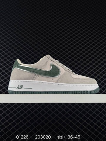 Nike Air Force 1 Low Gray White EU 36-45 Casual - Unisex (BS-72937)