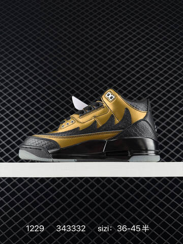 Jordan Air Jordan 3 Retro SE Black Gold Clear Grey EU 36-45 Basketball Shoe - Unisex (BS-79955)