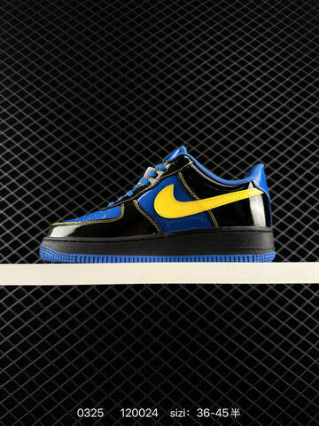 Nike Air Force 1 07 Low Black Blue Yellow EU 36-45 Lifestyle - Unisex (BS-72453)