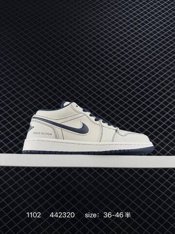 Nike Air Force 1 07 LV8 White Navy 36-46 5 Lifestyle - Unisex (BS-74413)