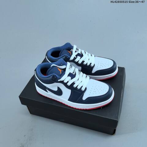 Jordan Air Jordan 1 Low White Navy Blue Red 36 47 Basketball - Unisex (BS-65957)