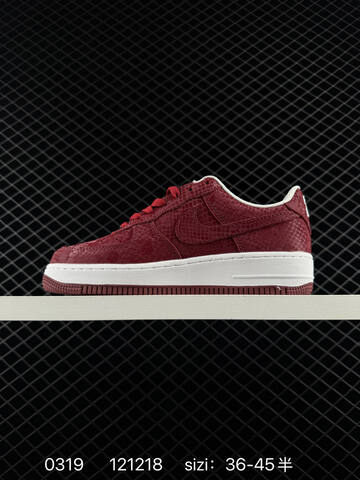 Nike Air Force 1 Low Burgundy Red And White EU 36-45 Lifestyle - Unisex (BS-72575)