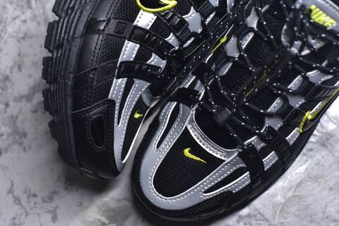 Nike P-6000 Black Silver Neon Yellow Running Shoe BS-59663