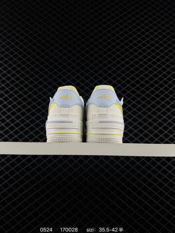 Nike Air Force 1 Shadow Off White Light Blue Pale Yellow EU 35 5-42 Lifestyle - Unisex (BS-71242)
