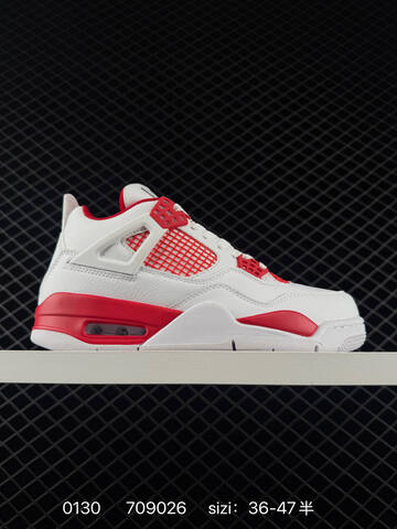 Jordan Air Jordan 4 Retro White Red EU 36-47 Basketball Shoe - Unisex BS-79741
