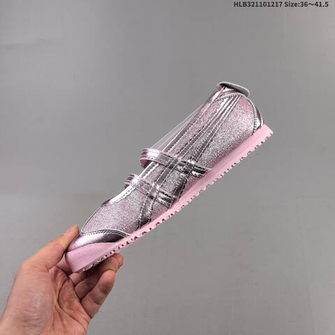 Onitsuka Tiger MEXICO TGRS Mary Jane Metallic Pink Silver EU 36 To 41 5 Sneaker Casual Sneakers - Unisex (BS-69143)
