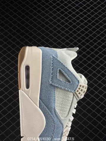 Jordan Air Jordan 4 Retro Denim Worn Blue Light Blue White Cream Gold EU 36-47 5 Basketball Shoe - Unisex BS-81064