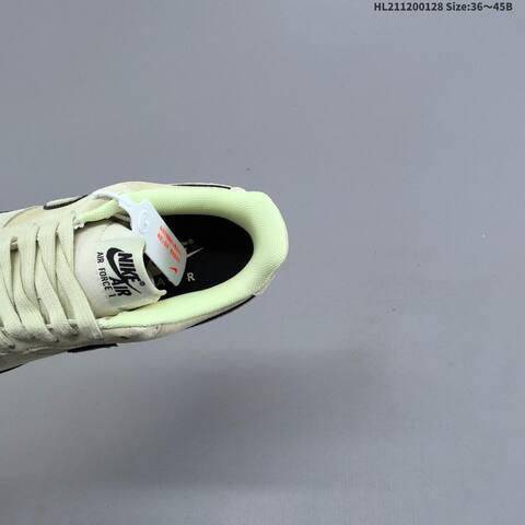 Nike Air Force 1 07 Light Beige Black Neon Green EU 36-45 Sneaker - Unisex BS-61704
