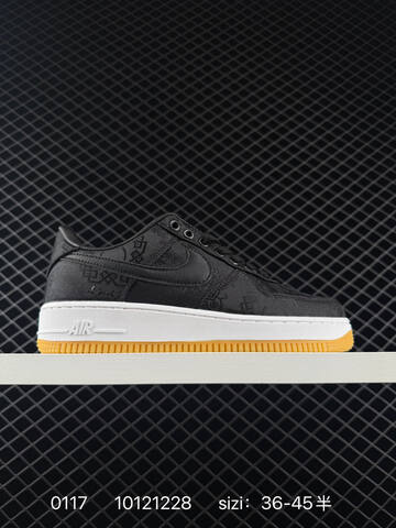 Nike Air Force 1 White Blue Peach Black With Gum Sole EU 36-45 Lifestyle - Unisex (BS-73100)