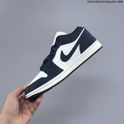 Jordan Air Jordan 1 Low OG White Navy Yellow EU 36-46 Basketball - Unisex (BS-67155)