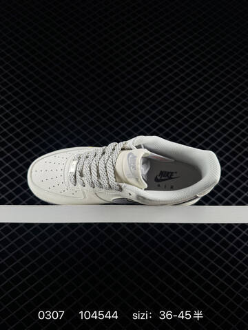 Nike Air Force 1 07 Low White Gray With Yellow Accent 36-45 5 Lifestyle - Unisex (BS-72759)