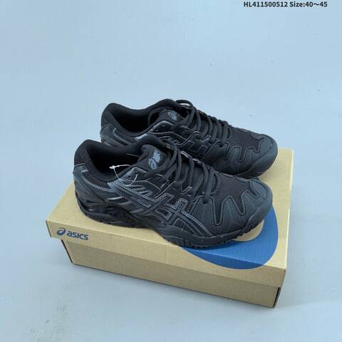 ASICS GEL RESOLUTION 5 Black Light Blue White Gray EU 40-45 Tennis Shoe Casual Sneakers - Men's (BS-68842)
