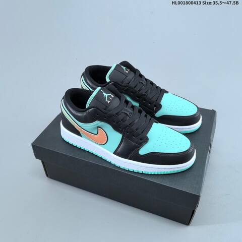 Jordan Air Jordan 1 Low SE Tropical Twist Black Peach EU 35 5-47 5 Casual - Unisex (BS-66213)
