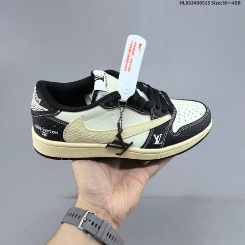 Jordan Air Jordan 1 Low Black White Cream EU 36-45 Lifestyle - Unisex (BS-65959)