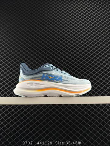 HOKA ONE ONE Bondi 9 Light Blue White Orange Dark Blue EU 36-46 Running Shoe Running Sneakers Unisex BS-86577