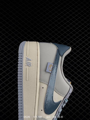 Nike Air Force 1 07 DB3310-990 Off White Light Grey Blue Gold EU 36-45 Skate - Unisex (BS-71191)
