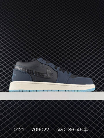 Jordan Air Jordan 1 Low Black White Royal Blue Dark Navy Light Blue Sail EU 36-46 Sneaker - Unisex BS-79793