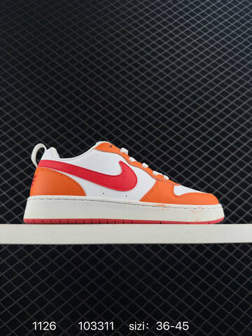 Nike Court Borough Low 2 Black Red White EU 40-45 Casual - Men's (BS-73982)