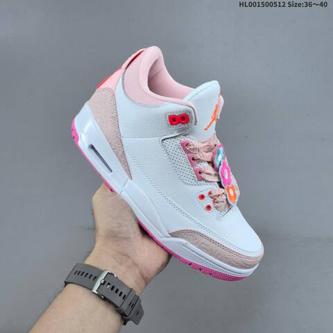 Jordan Air Jordan 3 Retro Spring Flowers White Pink Hot Pink EU 36-40 Basketball - Unisex BS-65989