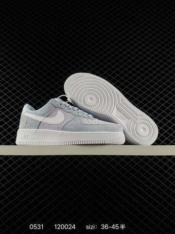 Nike Air Force 1 07 Light Blue White Gold EU 36-45 Skate - Unisex (BS-71082)