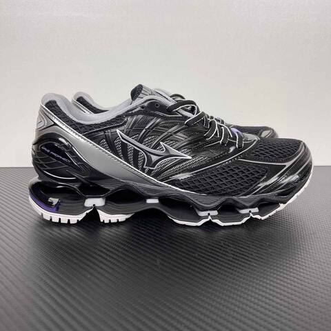 Mizuno Wave Prophecy LS Black Silver Purple White Running Shoe Running Sneakers (BS-86779)