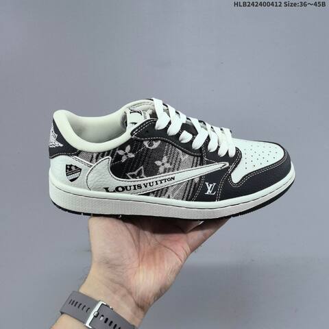 Nike Air Jordan 1 Low Travis Scott Louis Vuitton Blue White Black Beige EU 36-45 Sneaker - Unisex BS-60796