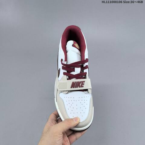 Jordan Legacy 312 Low White Beige Burgundy Brown EU 36-46 Casual - Unisex (BS-67077)