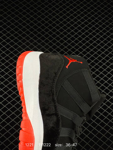 Jordan Air Jordan 11 Retro Black White Red EU 36-47 Basketball Shoe - Unisex (BS-80010)