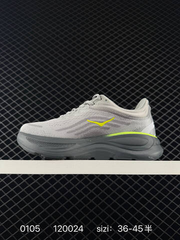 HOKA ONE ONE Bondi 9 Grey White Neon Yellow Dark Grey EU 36-45 Running Shoe Running Sneakers - Unisex (BS-86331)