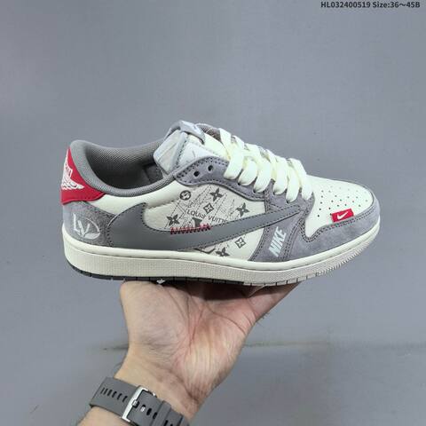 Jordan Air Jordan 1 Low Black White Grey EU 36-45 Lifestyle - Unisex BS-65924