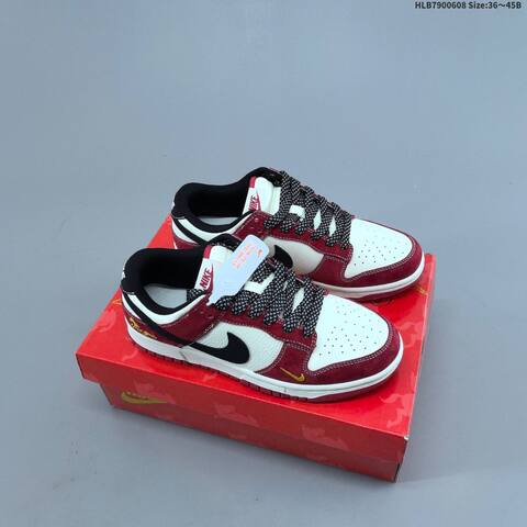 Nike Dunk SB Low White Red Black Yellow EU 36-45 Skate Shoe - Unisex (BS-59952)